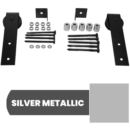 Ekena Millwork Exterior Dummy Roller Series Single-Panel Hardware Set, 2 Fixed J-Strap Hangers (track not included) GB6004EH1